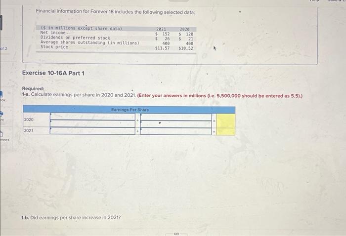 Solved Financial information for Forever 18 includes the | Chegg.com