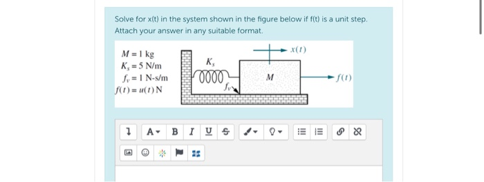 Solved Solve for x(t) in the system shown in the figure | Chegg.com