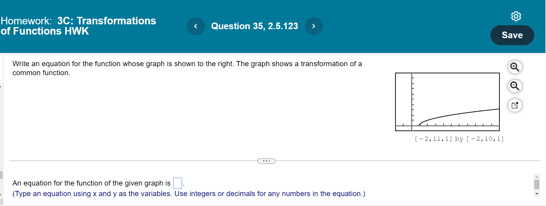 Solved Write an equation for the function whose graph is | Chegg.com