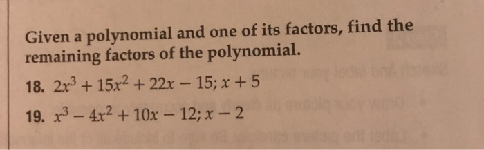 how-to-find-remaining-factors-of-a-polynomial