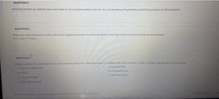 Solved QUESTION 3 Assuming volumes are additive how much | Chegg.com