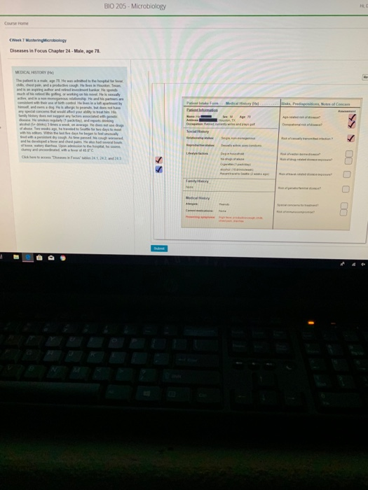 BIO 205 - Microbiology Week Microbiology Diseases in | Chegg.com