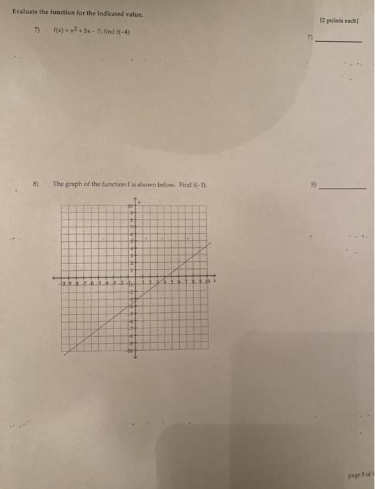 Solved 13 points) For the given linear function, a) | Chegg.com