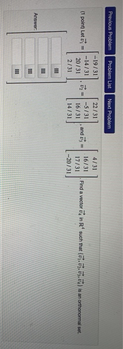 Solved Previous Problem Problem List Next Problem -19 / 31 1 | Chegg.com