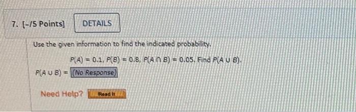 Solved Use the given information to find the indicated | Chegg.com