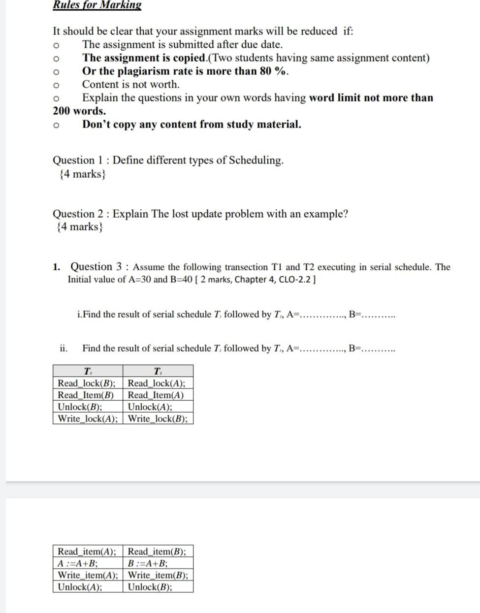 Solved Rules for Marking O o O It should be clear that your | Chegg.com