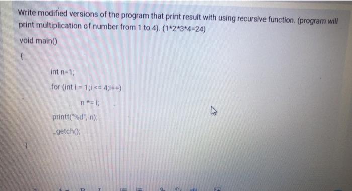 Solved Write modified versions of the program that print | Chegg.com