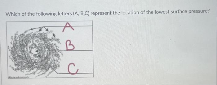 Solved Which of the following letters (A,B,C) represent the | Chegg.com