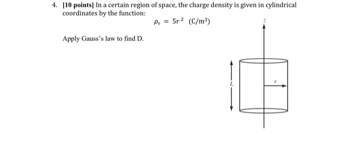 Solved 4. [10 points) In a certain region of space, the | Chegg.com