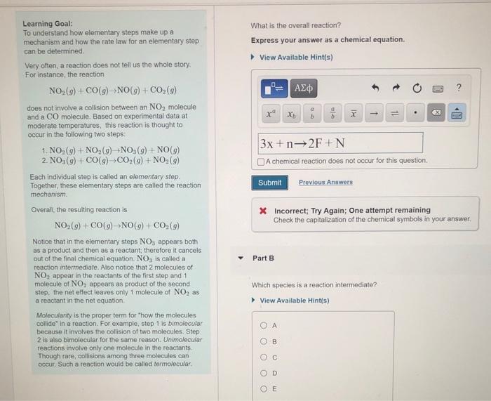 Solved What is the overall reaction? Express your answer as