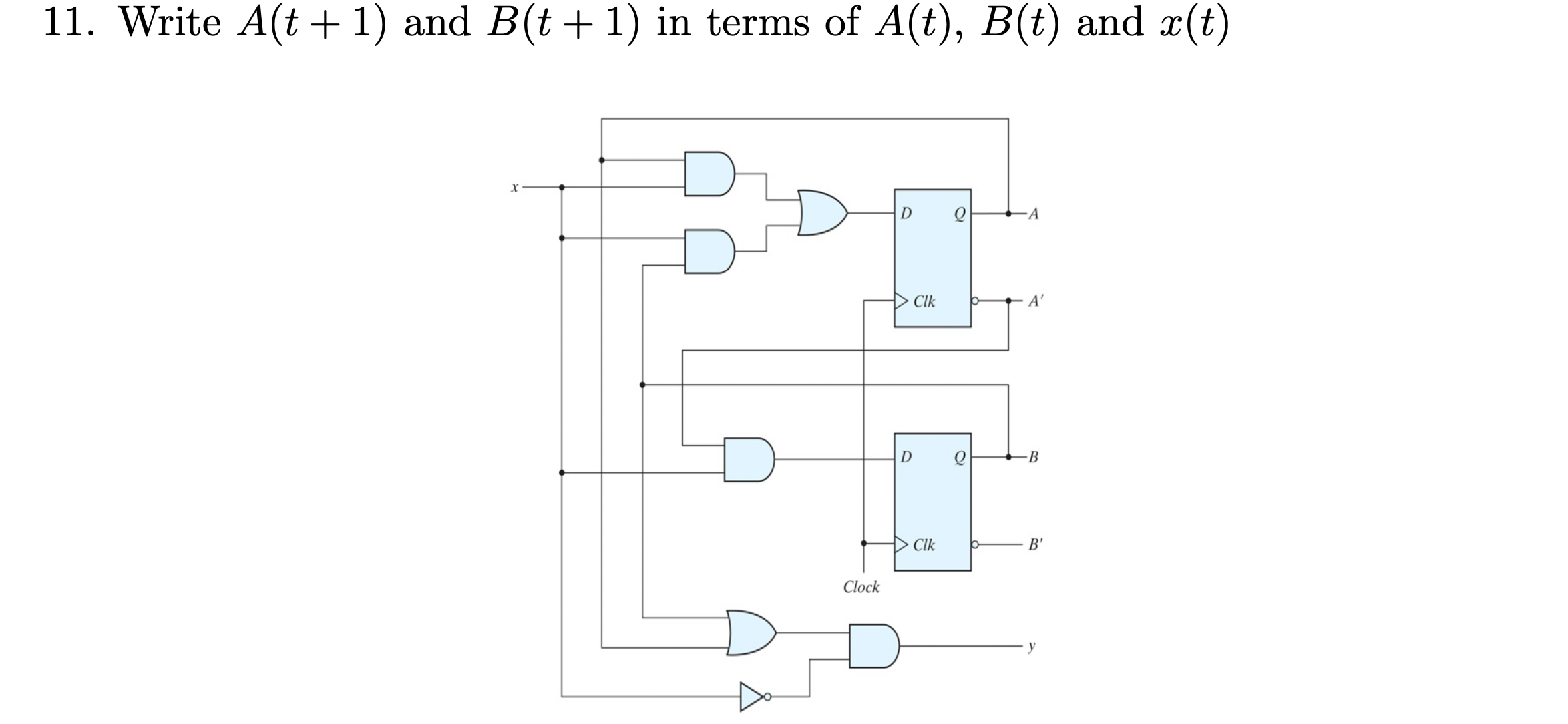 Solved Write A(t+1) ﻿and B(t+1) ﻿in terms of A(t),B(t) ﻿and | Chegg.com