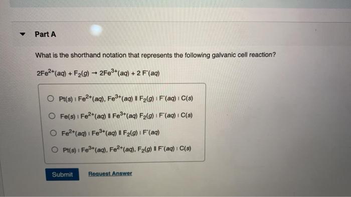 Solved Part A What is the shorthand notation that represents | Chegg.com