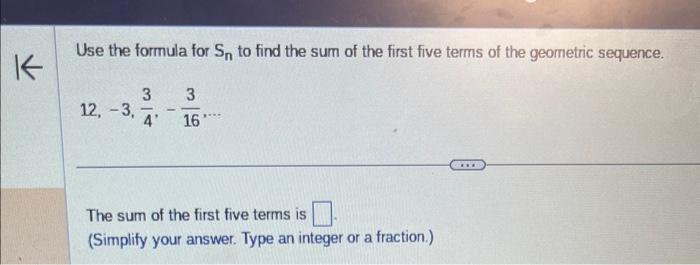 Determine the sum of the first 8 terms of the | Chegg.com