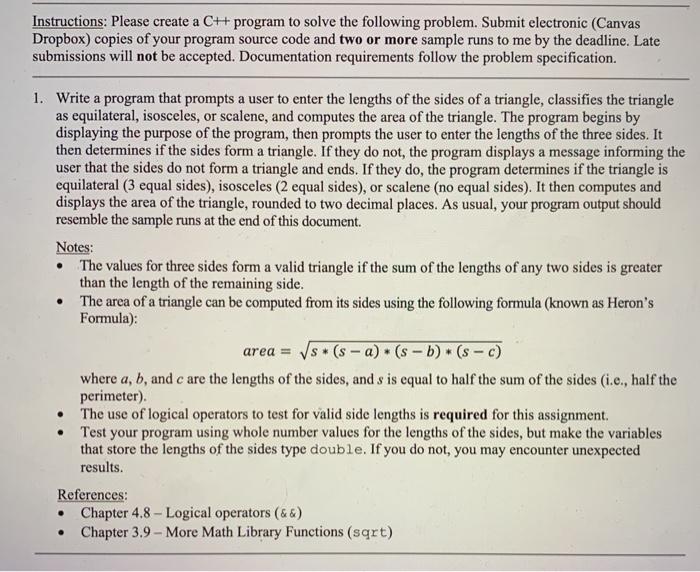 Solved Instructions: Please create a CH+ program to solve | Chegg.com