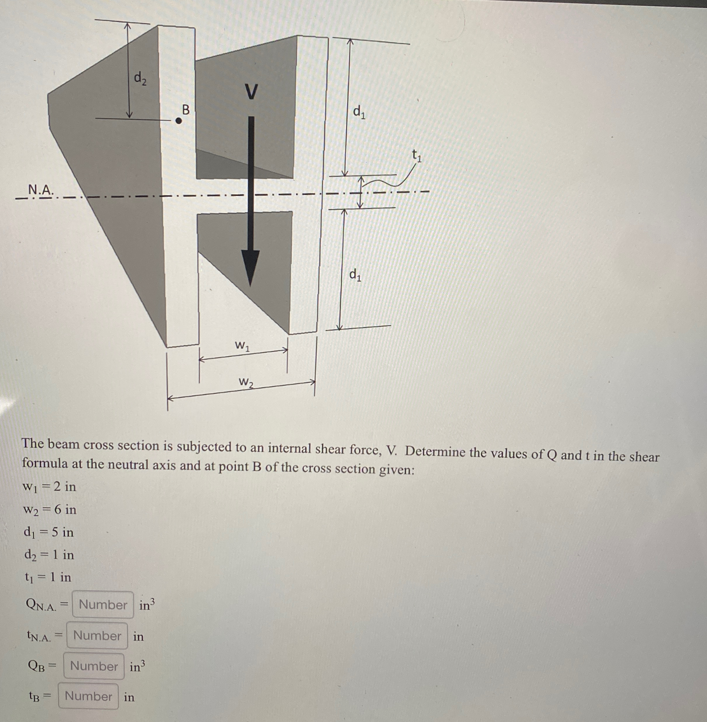 Solved The beam cross section is subjected to an internal | Chegg.com
