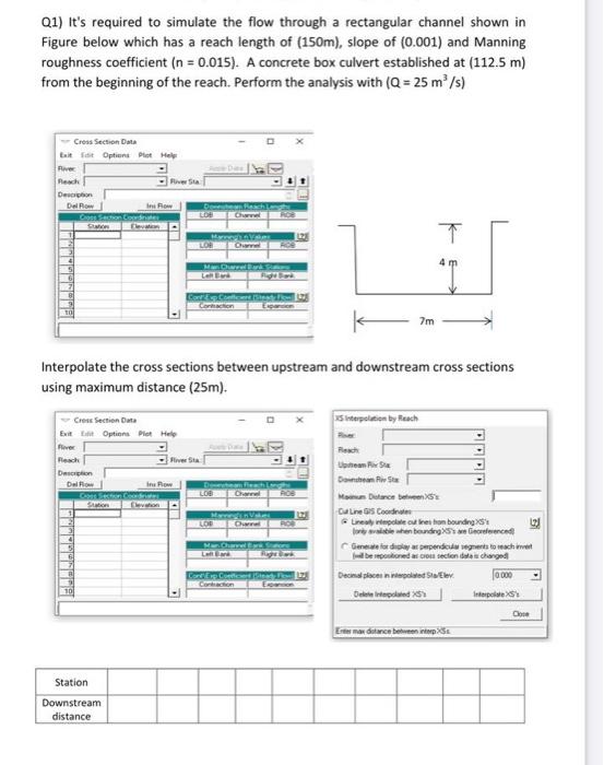 Q.1) It's required to simulate the flow through a | Chegg.com