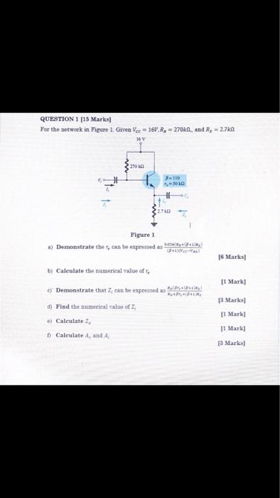 Solved QUESTION 1 [15 Marks For the network in Figure 1. | Chegg.com