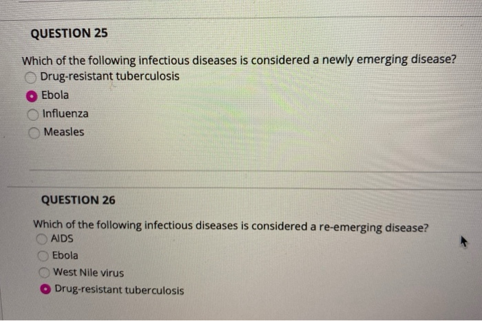 Which Of The Following Diseases Is Not Caused By A Virus Quizlet