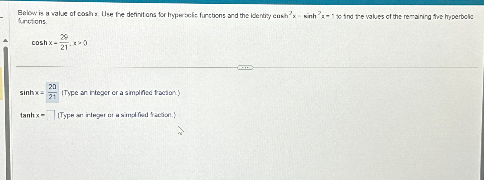solved-below-is-a-value-of-coshx-use-the-definitions-for-chegg