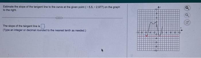 Solved Estimate The Slope Of The Tangent Line To The Curve 