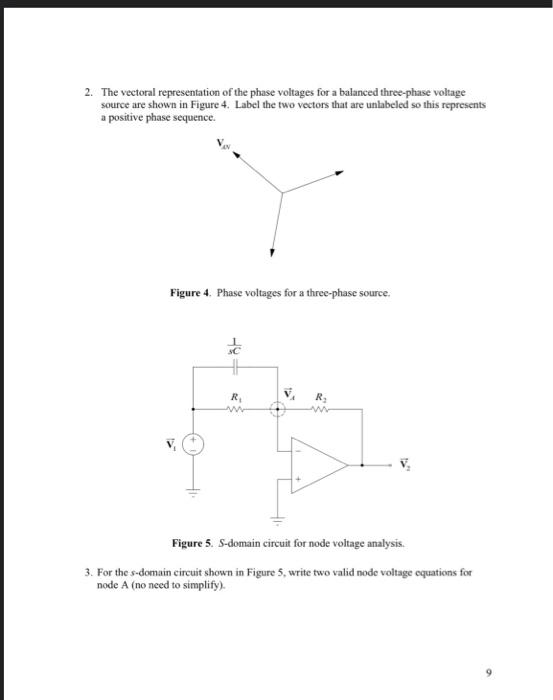 Solved 2. The vectoral representation of the phase voltages | Chegg.com