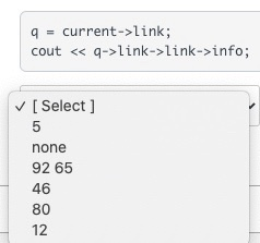 Solved Consider the following linked list and the variable | Chegg.com
