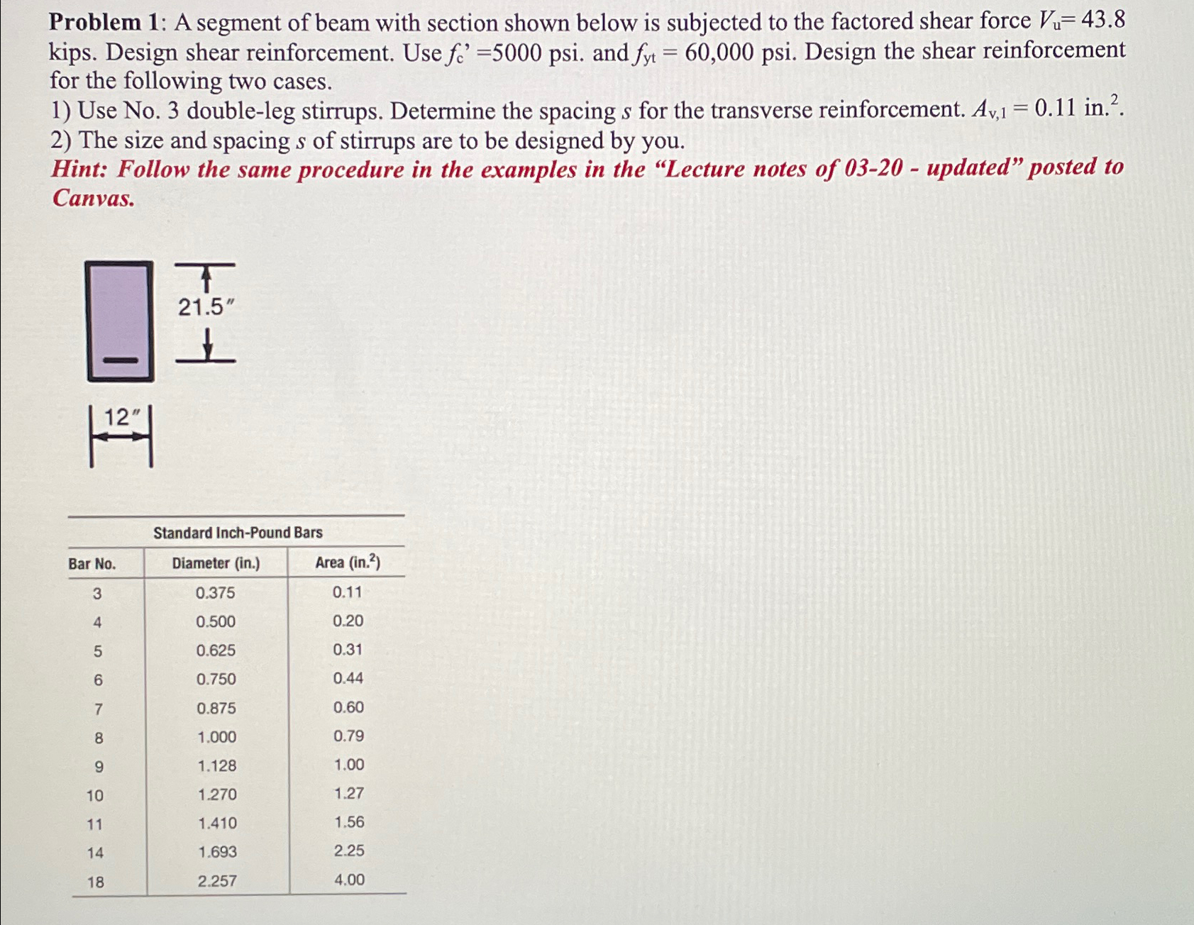 Solved Problem 1: A segment of beam with section shown below | Chegg.com