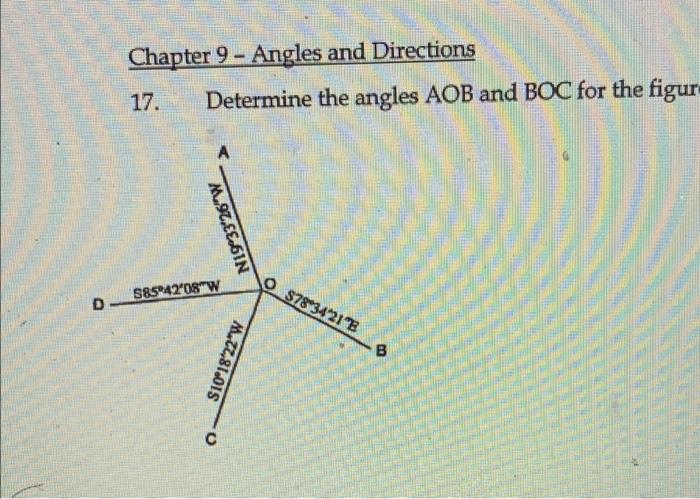 Solved Chapter 9 - Angles And Directions 17. Determine The | Chegg.com