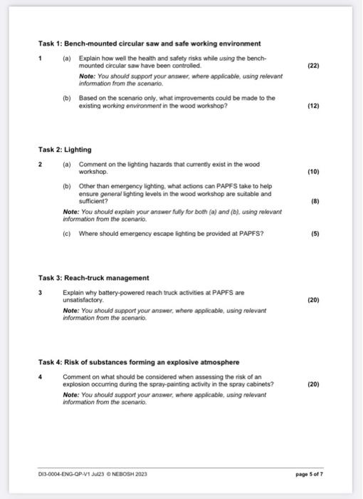 Task 1 Benchmounted circular saw and safe working