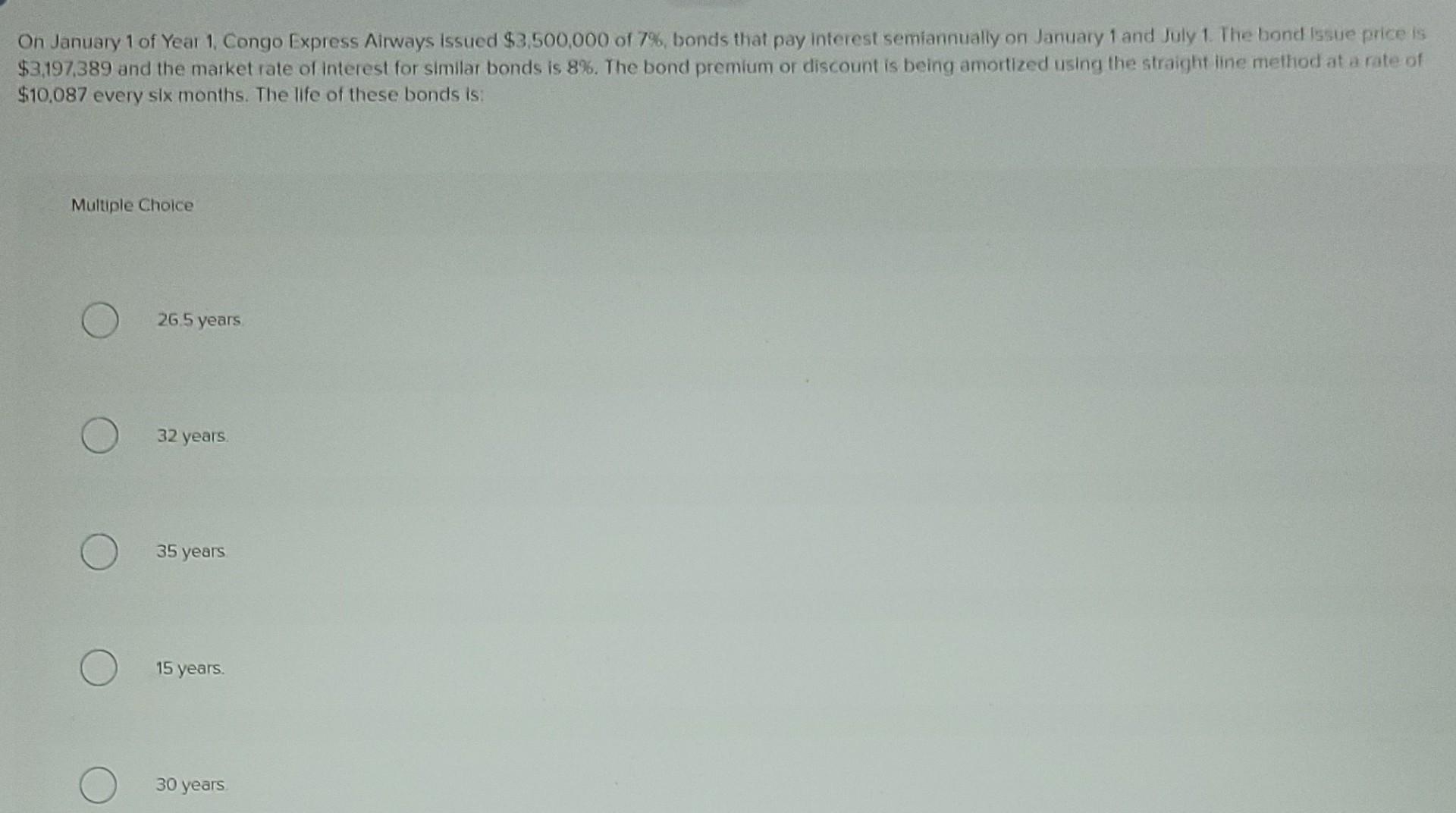 Solved On January 1 of Year 1. Congo Express Airways issued