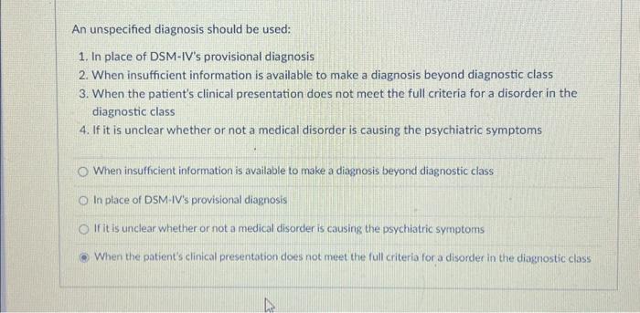 solved-an-unspecified-diagnosis-should-be-used-1-in-place-chegg