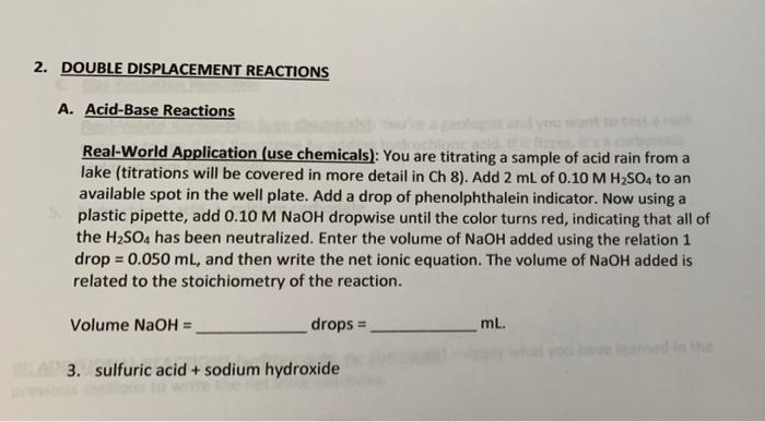 double displacement reaction examples in real life