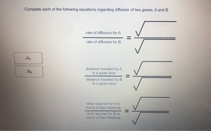 Solved Complete each of the following equations regarding | Chegg.com