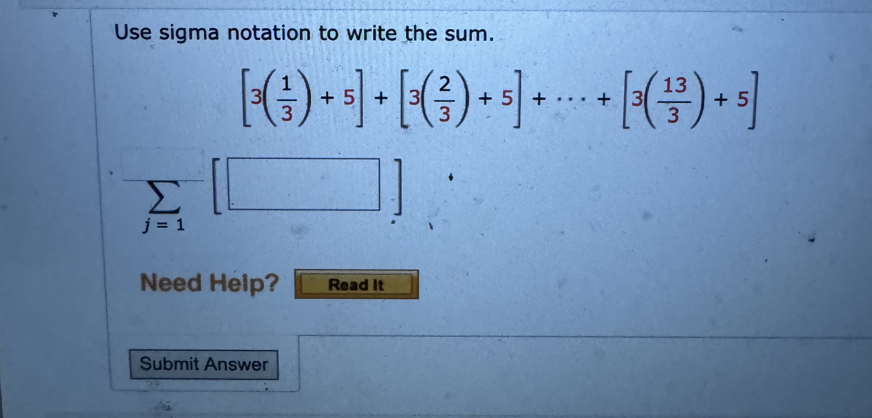 Solved Use sigma notation to write the | Chegg.com