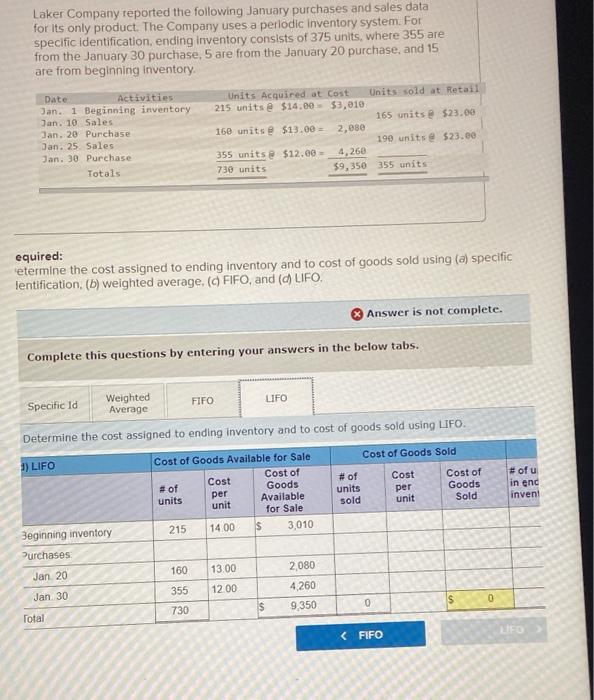 Solved DETERMINE THE COST ASSIGNED TO ENDING INVENTORY AND | Chegg.com