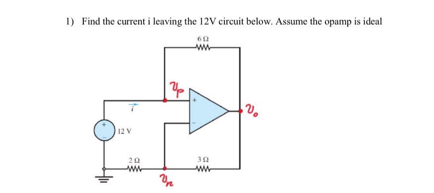 Solved Find the current i leaving the 12 ﻿V circuit below. | Chegg.com