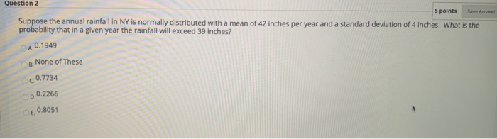 Solved Question 2 5 points Save Answer Suppose the annual | Chegg.com