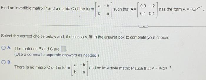 Solved linear algebra find an invertible matrix P and a Chegg