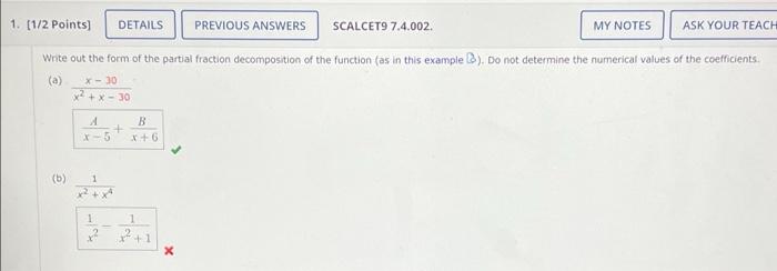 Solved 1. (1/2 Points) DETAILS PREVIOUS ANSWERS SCALCET9 | Chegg.com