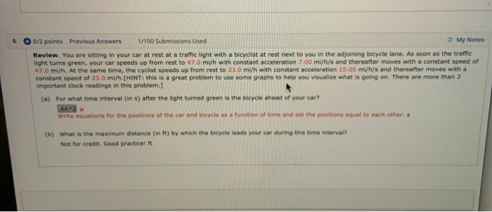 Solved A My Notes O 0/2 points Previous Answers 1/100 | Chegg.com