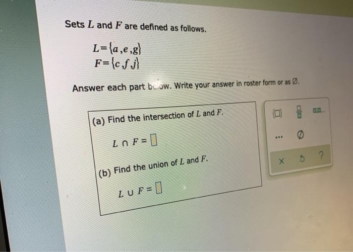 Solved Sets L And F Are Defined As Follows L A E G F Chegg Com