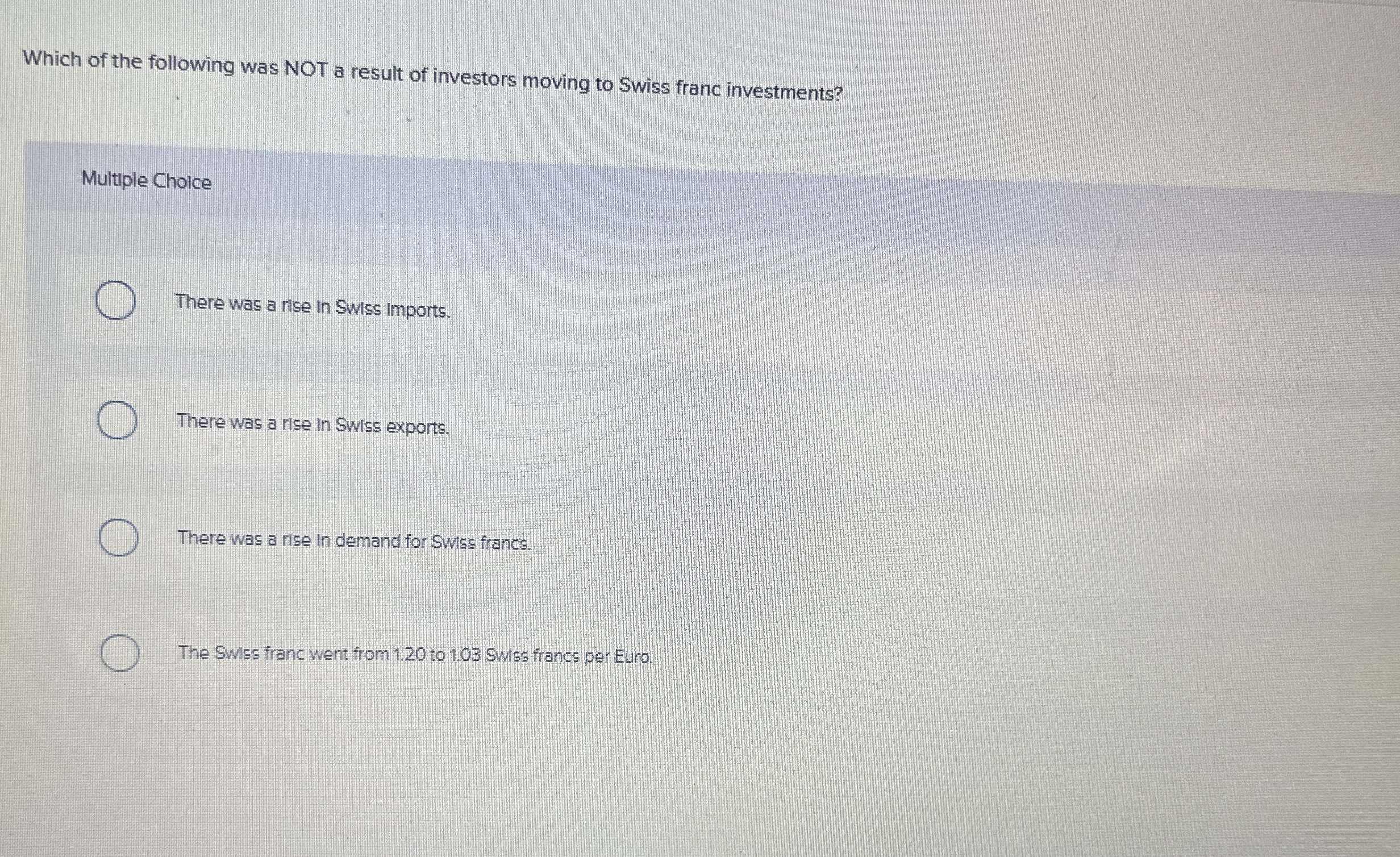 Solved Which of the following was NOT a result of investors | Chegg.com
