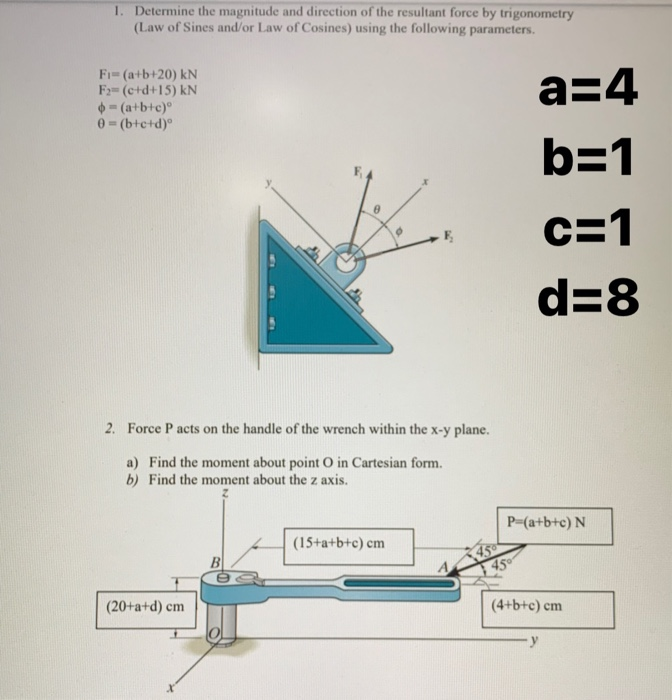Solved 1 Determine The Magnitude And Direction Of The Chegg Solved 1 Determine The Magnitude And Direction Of The Chegg