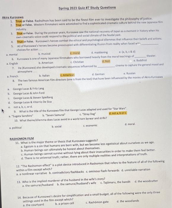 8. The two famous American film directors (one is | Chegg.com
