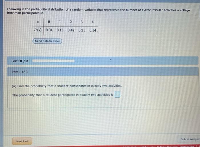 Solved Following is the probability distribution of a random | Chegg.com