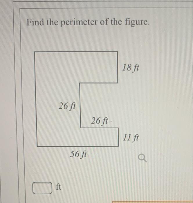 Solved Find the perimeter of the figure. 18 ft 26 ft 26 ft | Chegg.com