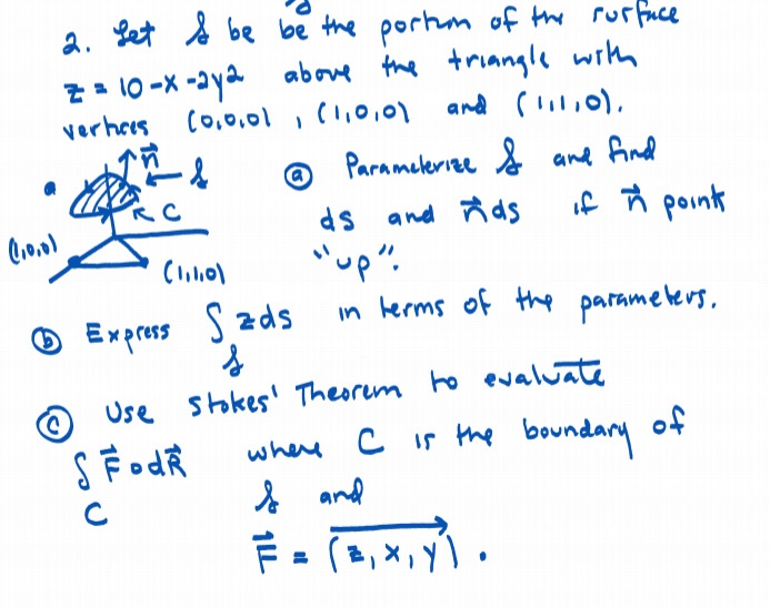 Solved Set S To Be The Portion Of The Surface Z 10 X 2y 2 Chegg Com