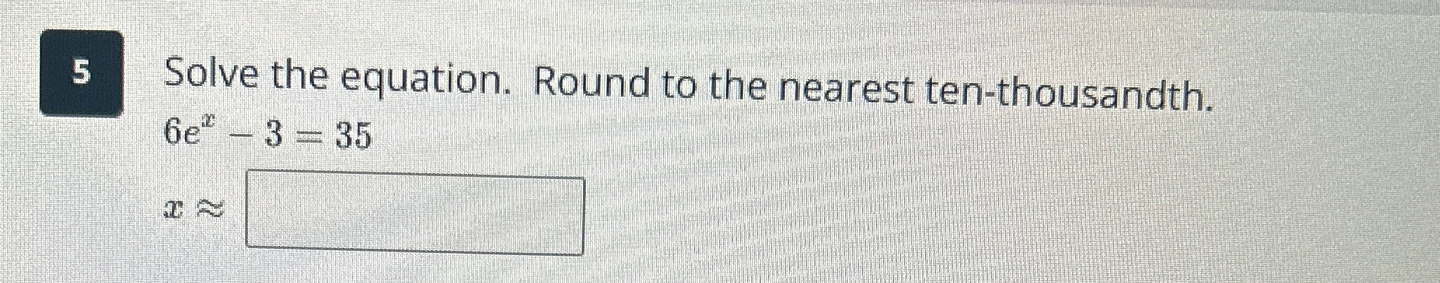 solve 5 2x 4 15 round to the nearest thousandth