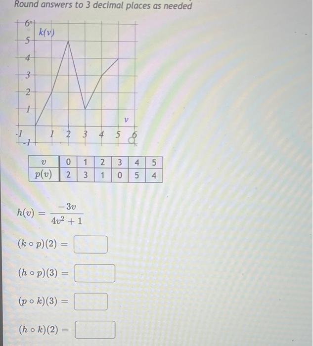 Solved Round answers to 3 decimal places as needed | Chegg.com