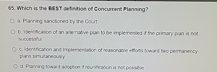 Solved Which is the BEST definition of Concurrent | Chegg.com